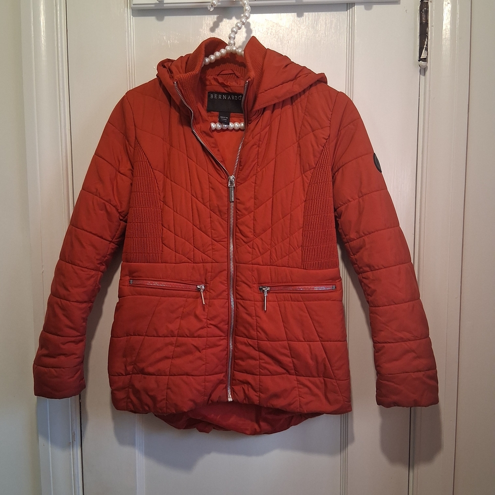 Bernardo Girls Quilted Red Jacket